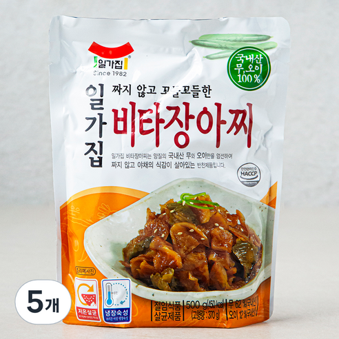 일가집 비타장아찌, 500g, 5개