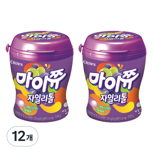 크라운 마이쮸 용기 포도, 12개, 110g