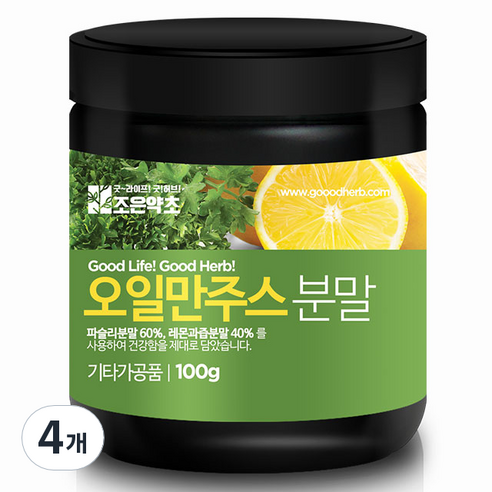 조은약초 오일만주스 분말, 4개, 100ml, 100g