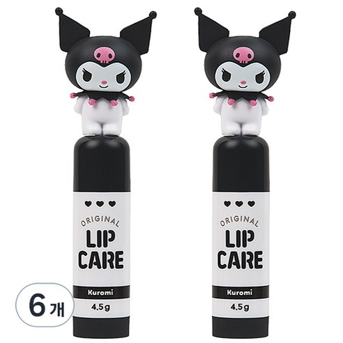 아텍스 산리오캐릭터즈 립케어, 쿠로미, 4.5g, 6개