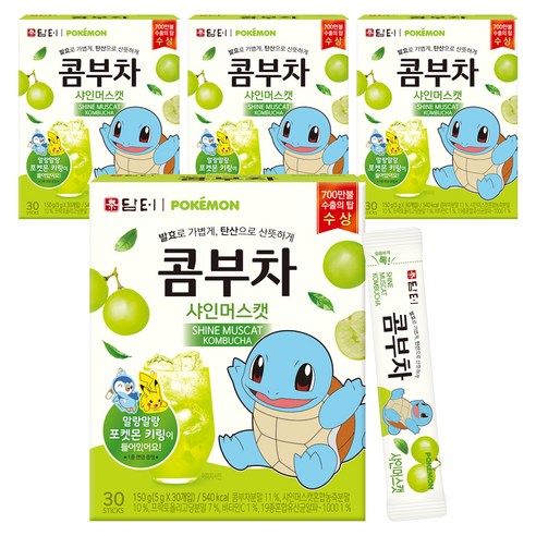 담터 포켓몬 콤부차 샤인머스캣, 5g, 30개입, 4개