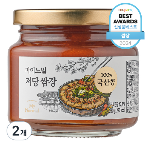 마이노멀 저당 쌈장, 230g, 2개