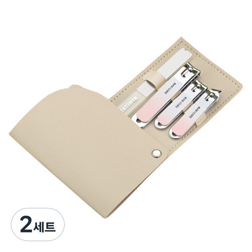 오와이규 다양한 손톱깎이 스핀 4종 세트, 그라데이션 핑크, 2세트