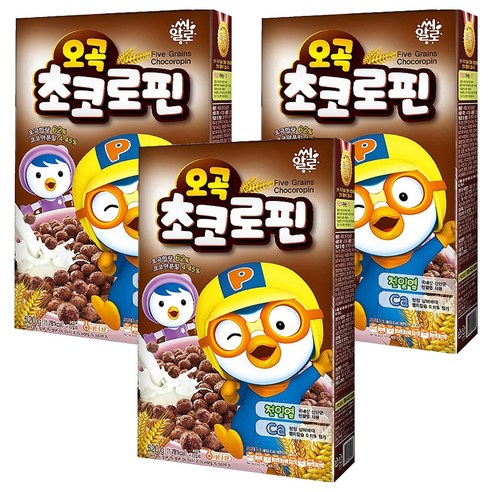 씨알로 뽀로로 오곡 초코로핀 시리얼, 520g, 3개