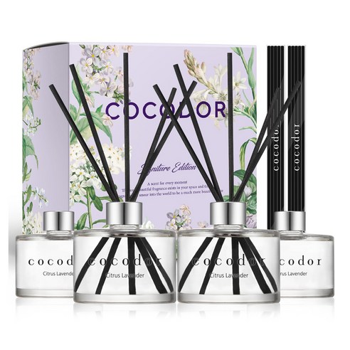 코코도르 퍼퓸 디퓨저, 시트러스라벤더, 200ml, 4개