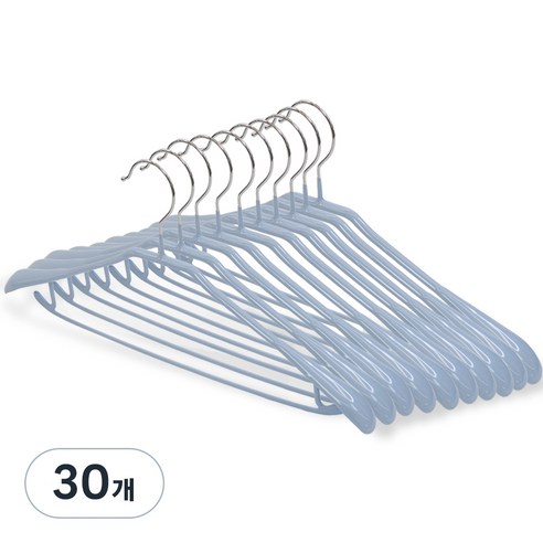 제이밀 심플 논슬립 정장 옷걸이, 헤이즈블루, 30개