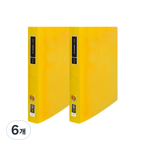 노블 투명 프론티어 프리미엄 A4 3cm D링 바인더 3공, 노랑, 6개