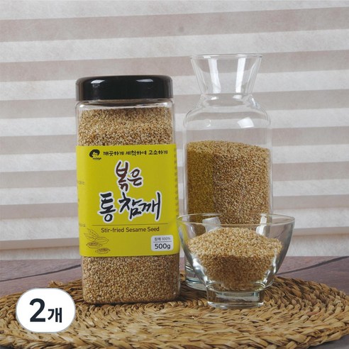 엉클탁 통에담은 볶은 통 참깨, 500g, 2개