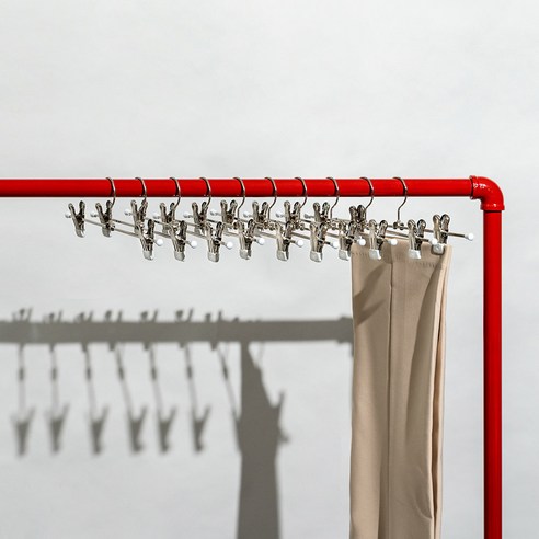 옷장 정리를 예술로 승화시키는 마법, 마와 논슬립 치마 바지걸이 K30D 화이트 마와바지걸이