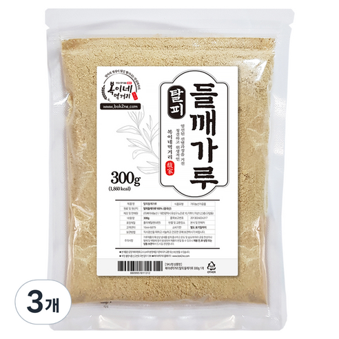 복이네먹거리 탈피 들깨가루, 300g, 3개