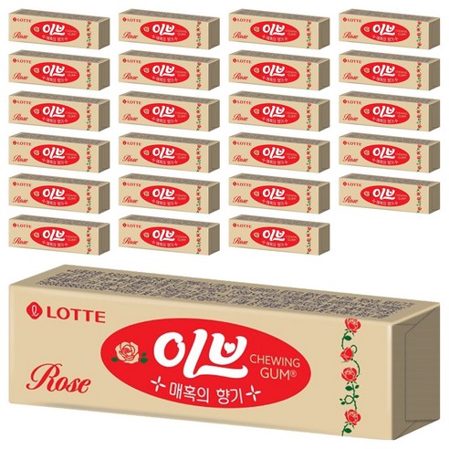 롯데 이브로즈 껌, 26g, 24개