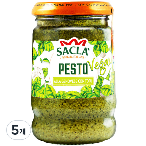 사클라 바질 앤 두부 페스토, 190g, 5개