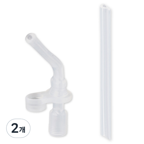 푸고 TKFD FE 빨대 + 파이프 200ml 세트, 화이트, 2개