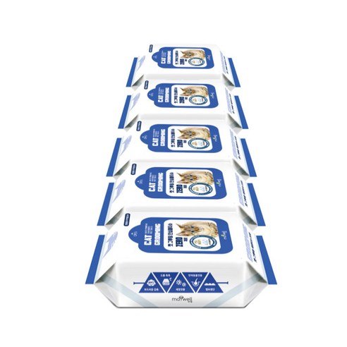 닥터티슈 고양이 그루밍 제로 안심 물티슈, 30개입, 5개