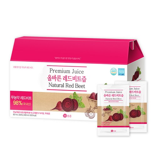 올즙 올바른 레드비트즙, 80ml, 30포