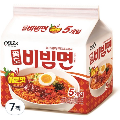 팔도 비빔면 매운맛, 35개