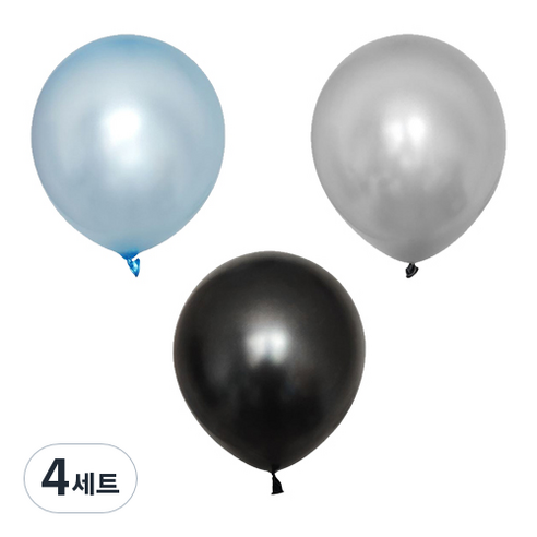 파티 이벤트 펄 풍선 20p 세트, 모던블루톤, 4세트