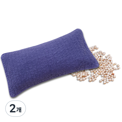 편백아트 프리미엄 편백 큐브칩 베이직 베개, 보라(베개커버), 랜덤발송(속커버), 2개
