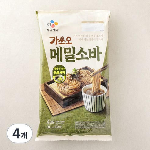 CJ제일제당 가쓰오 메밀소바 4인분, 1.14kg, 4개