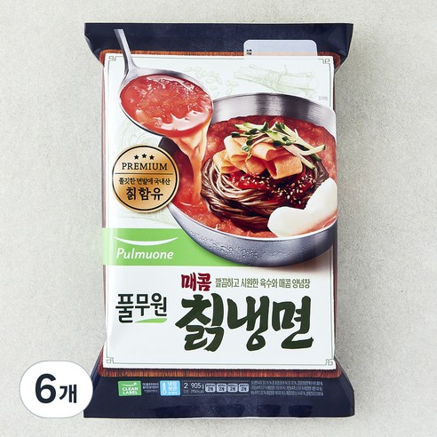 풀무원 매콤 칡냉면 2인분, 905g, 6개