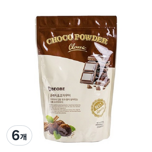 베오베 클래식 초코 파우더, 800g, 1개입, 6개