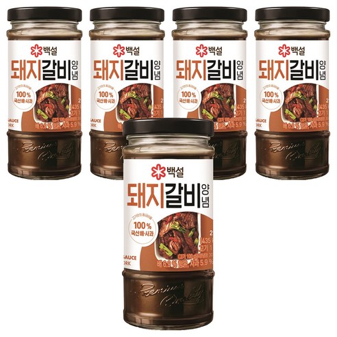 백설 돼지갈비 양념, 290g, 5개