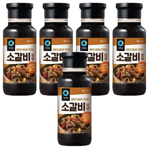 청정원 소갈비양념, 500g, 5개