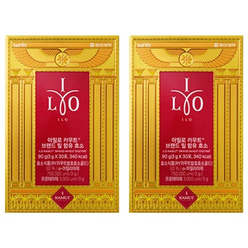 동아제약 아일로 카무트 브랜드 밀 함유 효소 30p, 90g, 2개