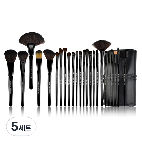 메이크업포유 메이크업 브러쉬 24종 세트, 혼합색상, 5세트