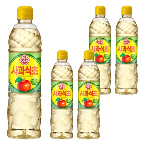 오뚜기 사과식초, 900ml, 5개