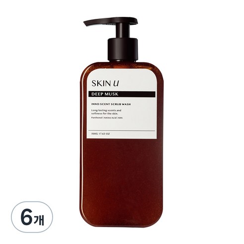 스킨유 이노센트 머스크 스크럽워시, 6개, 500ml