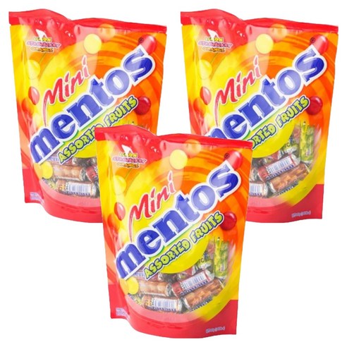 멘토스 미니 푸르티 캔디, 310g, 3개