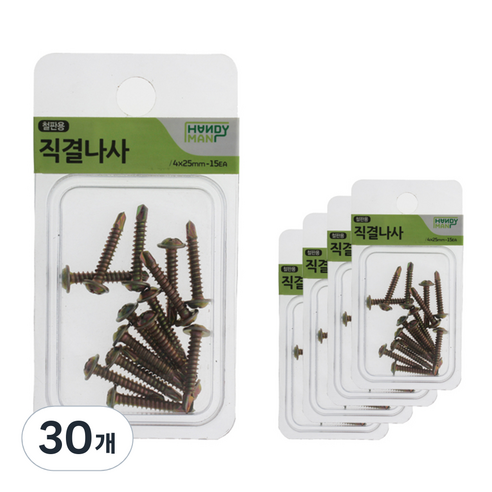 핸디맨 직결나사4 x 25 mm 15p, 30개