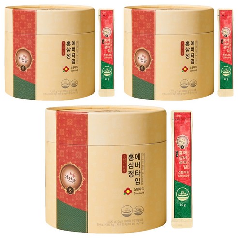 려원담 6년근 홍삼정 에버타임 스탠다드 스틱, 1kg, 3개