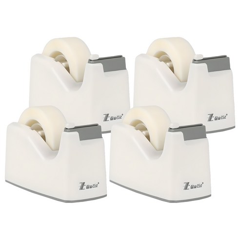 잘잘리오 미니 자동 안전 어린이 테이프 디스펜서 레인보우, 화이트, 4개