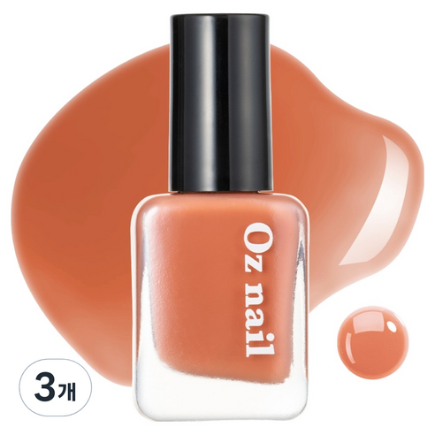 오즈네일 샤인 무드 네일 컬러 매니큐어, S10 피오니 위스퍼, 8ml, 3개
