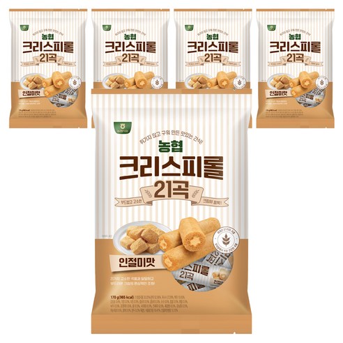 농협식품 크리스피롤 21곡 인절미맛, 5개, 170g