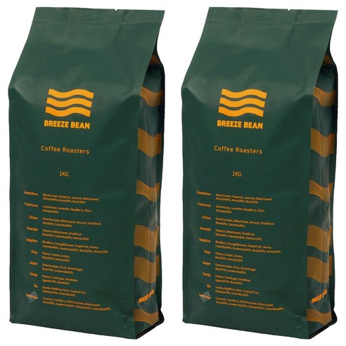 브리즈빈 블렌드 원두 과테라고, 홀빈(분쇄안함), 1kg, 2개