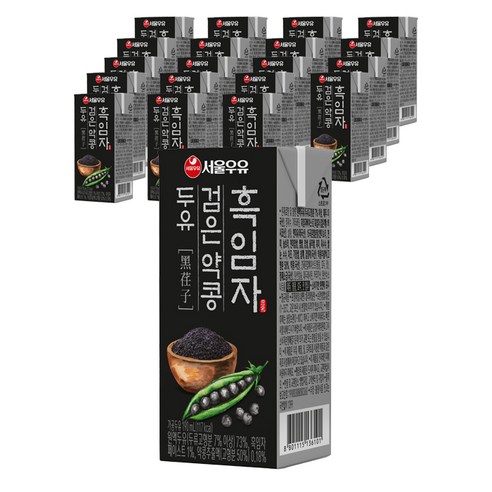 서울우유 흑임자 검은 약콩 두유, 190ml, 100개