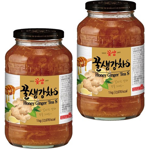꽃샘식품 꿀생강차 S, 1kg, 1개입, 2개