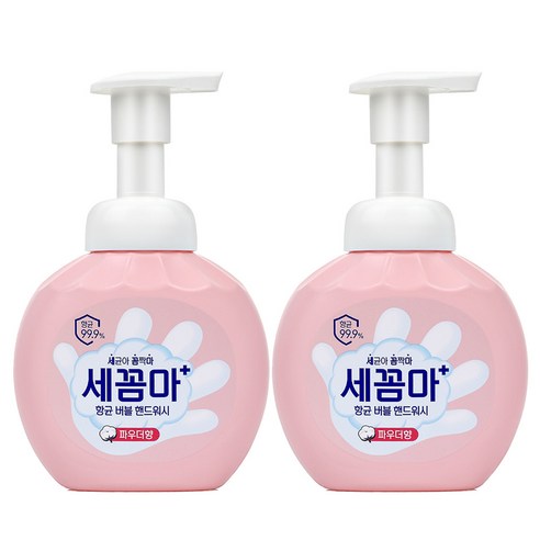 세균아꼼짝마 세꼼마 항균 버블 핸드워시 파우더향, 250ml, 2개