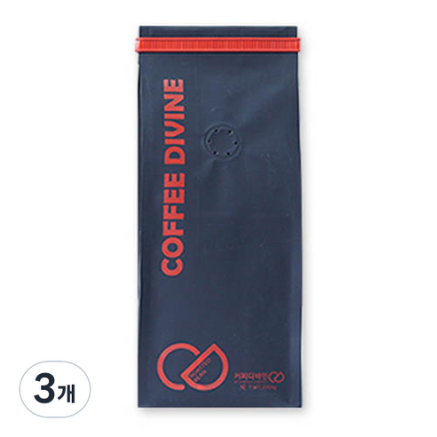 커피디바인 디카페인 콜롬비아 엑셀소 원두커피 EP, 200g, 커피메이커, 3개