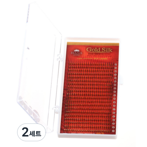 하나 골드 실크 2D 래쉬 세트 C MIX 0.07 x 8~13 mm, 블랙, 2세트
