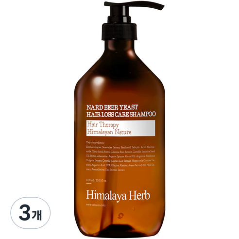 부케가르니 나드 맥주 효모 탈모증상완화 샴푸, 3개, 1000ml