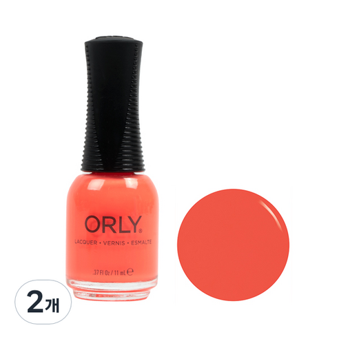오를리 네일컬러 매니큐어 11ml, 2020065 아티피셜 오렌지, 2개