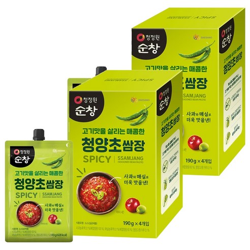 청정원순창 청양초쌈장, 760g, 2개