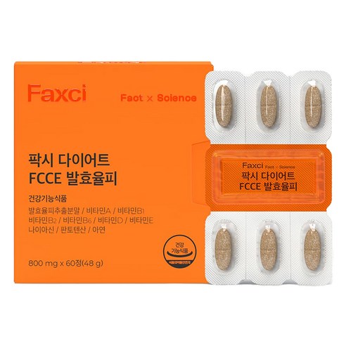   팍시 다이어트 FCCE 발효율피, 60정, 48g, 1개