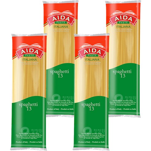 청정원 AIDA 스파게티면, 500g, 4개