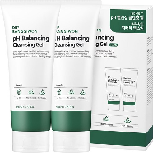 피부관리 닥터방기원 pH 밸런싱 약산성 클렌징 젤, 2개, 200ml 뷰티