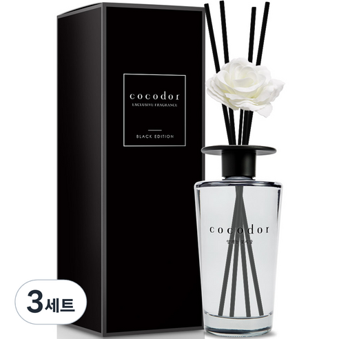코코도르 블랙에디션 디퓨저, 양재동꽃시장, 500ml, 3개